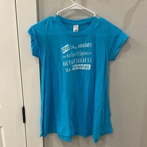 GUC Girls Blue Size 8 Dress By Urban Smalls Brand Graphic T-Shirt Dress